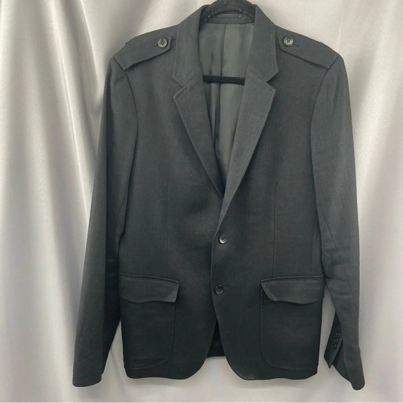 Theory Herringbone Wool & Linen Men’s Blazer Jacket Heavier Weight Size 40 - Picture 1 of 13